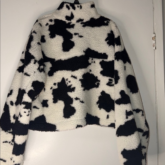Elodie Black and White Sherpa Bomber Jacket - Picture 2 of 2